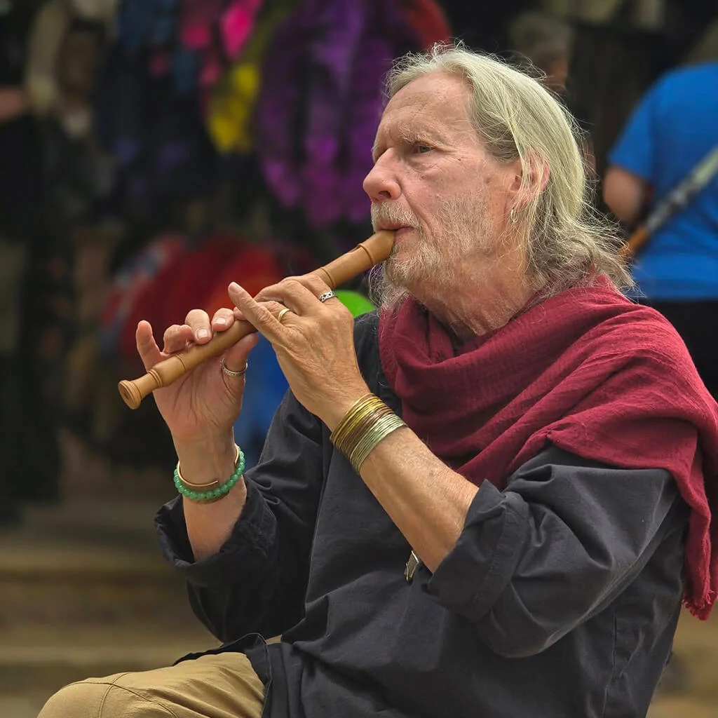 Larry Dearing playing in the lanes of the Georgia Renaissance Festival