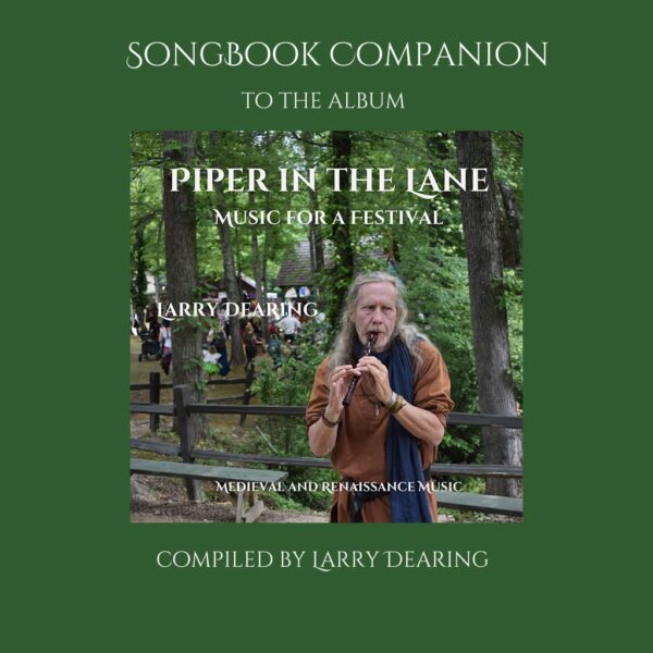 Piper in the Lane companion Songbook - Cover art