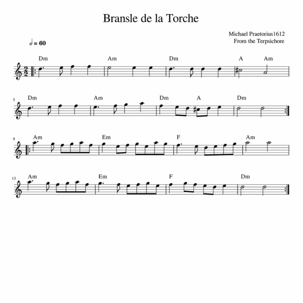 Sample Sheet Music from Piper in the Lane companion songbook